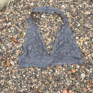 Free people grey halter bra.